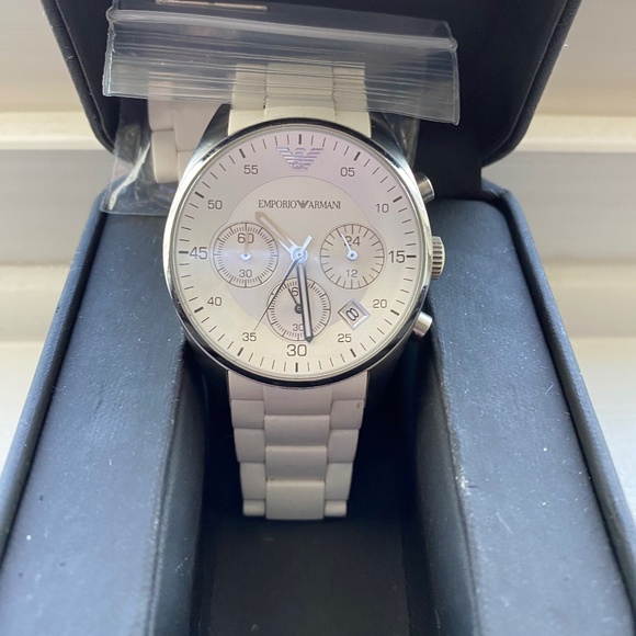 Emporia Armani Womens White Watch - Picture 1 of 3